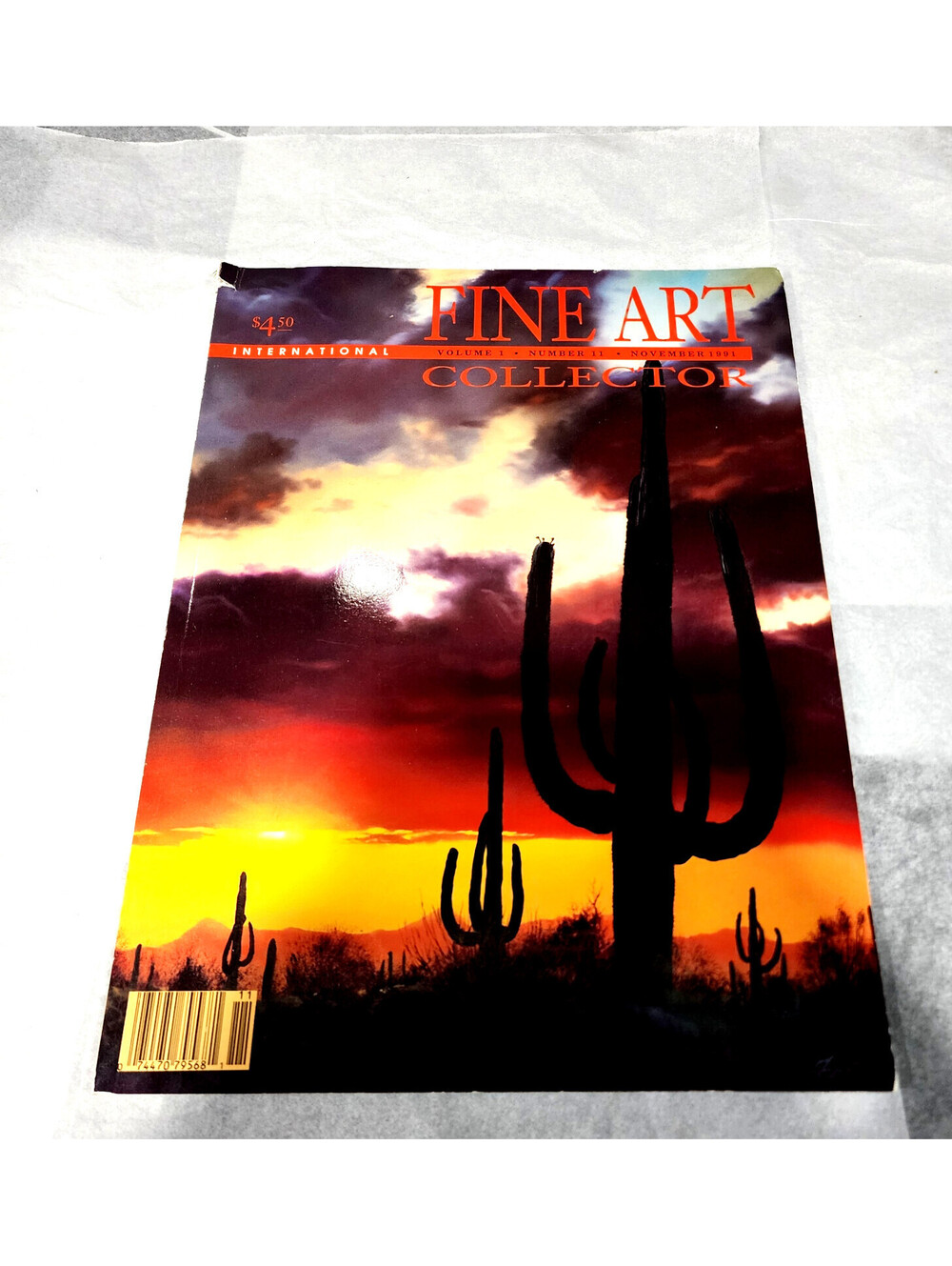 Fine Art Collector Magazine November 1991 Leonardo Nierman Exhibition Feature